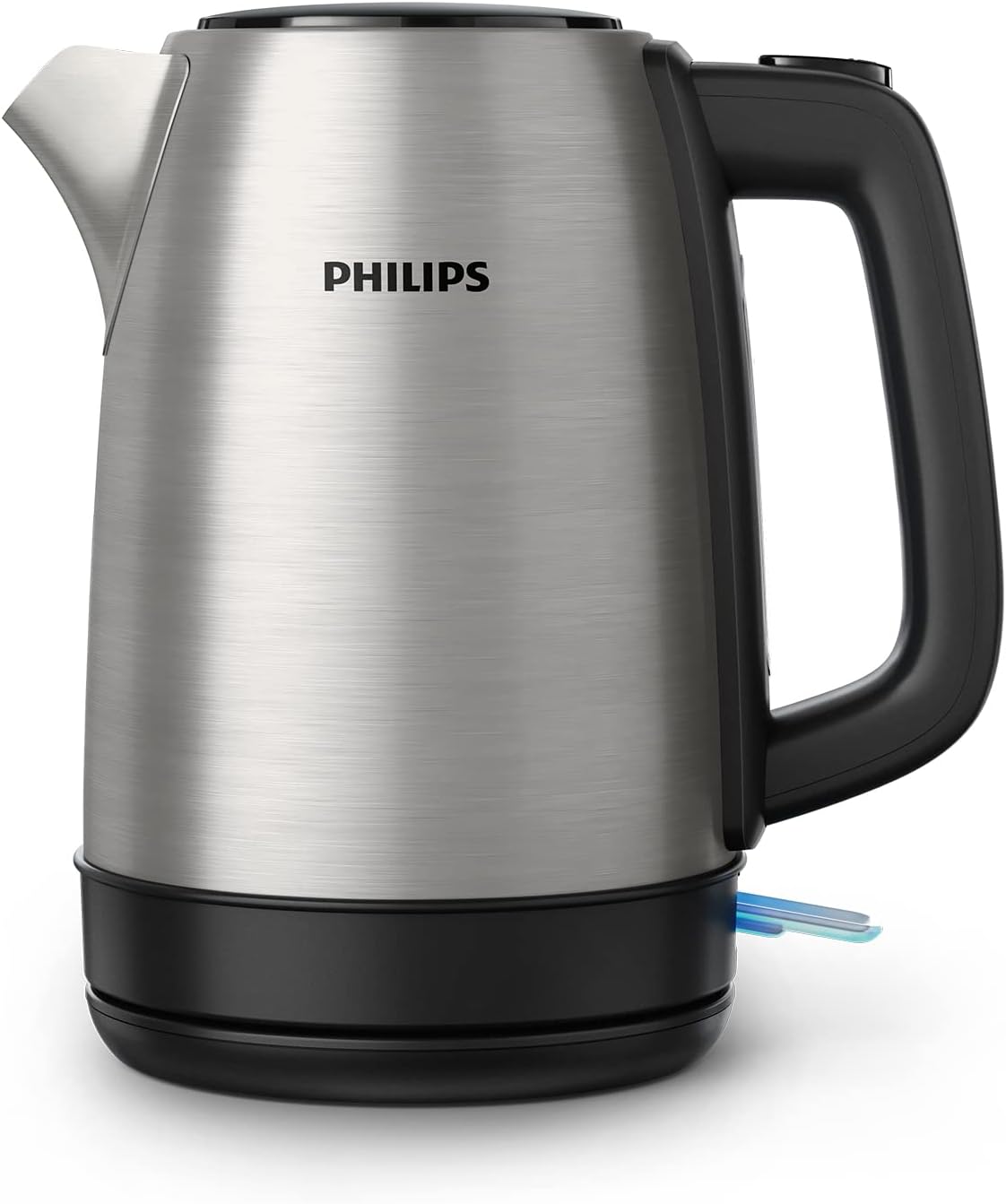Philips Daily Collection Bollitore in Metallo Elettrico, 1,7 L, Coperchio a Molla, Spia Luminosa, Re