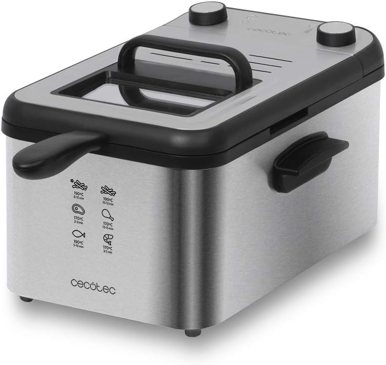 Cecotec Friggitrice Elettrica CleanFry 3000 Full INOX.