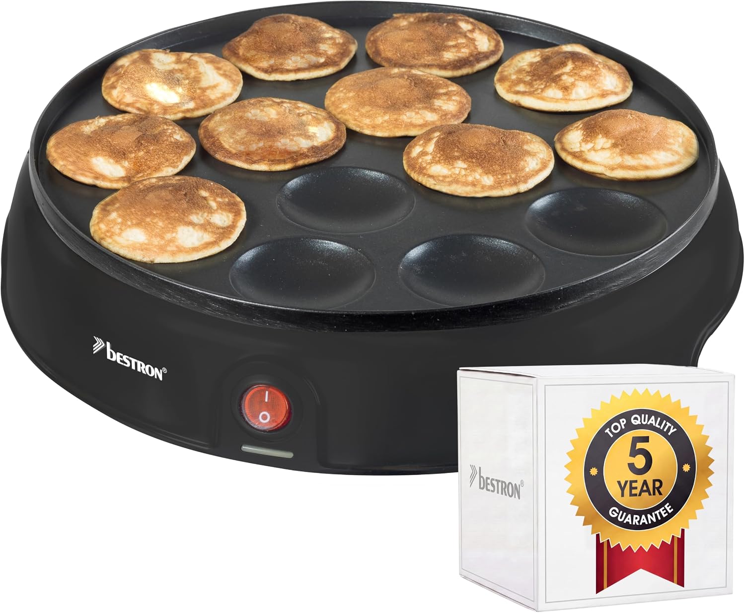 Bestron macchina per poffertjes dal design retrò