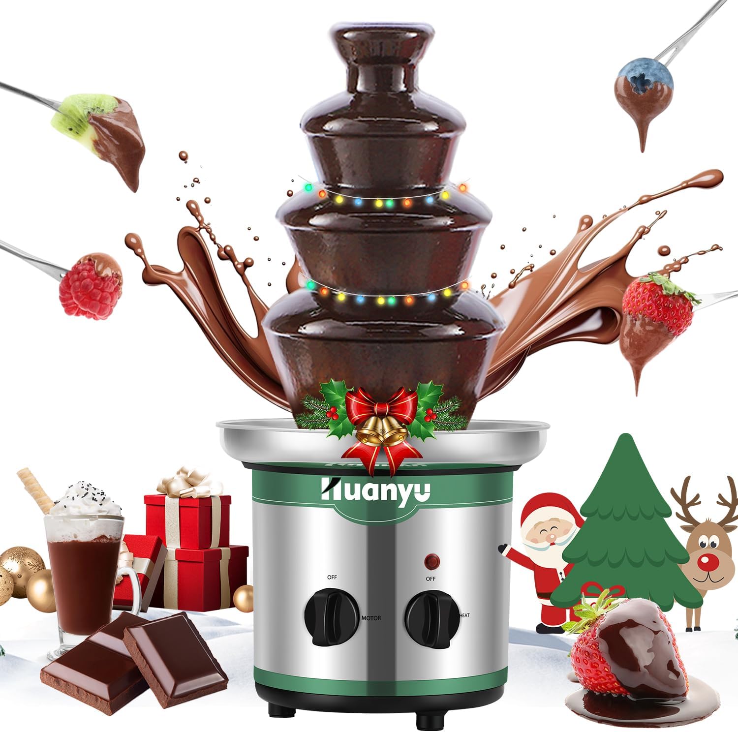 Huanyu 4-tier fontana di cioccolato grandi set di