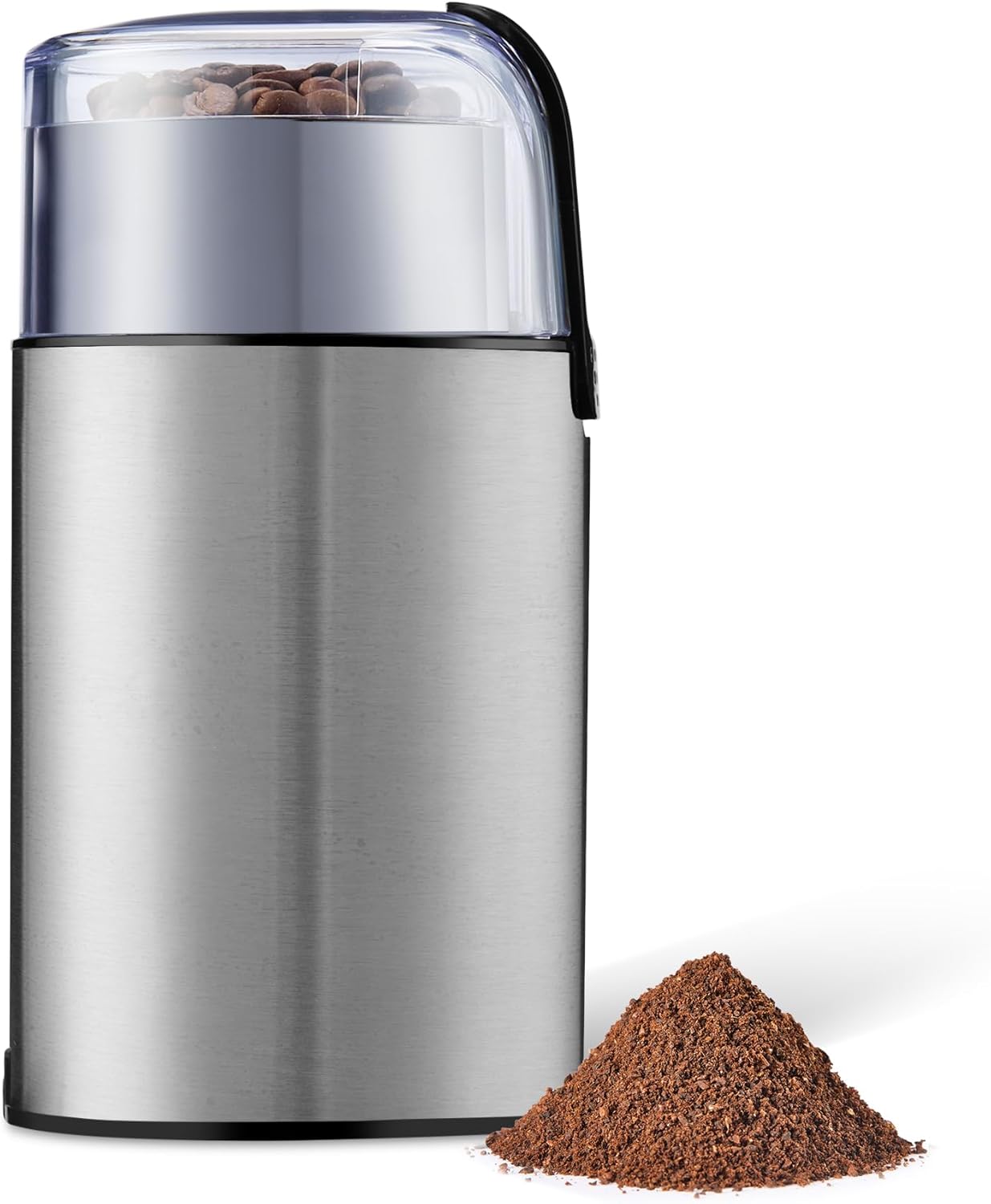 Amazon Basics Macinacaffè elettrico in acciaio