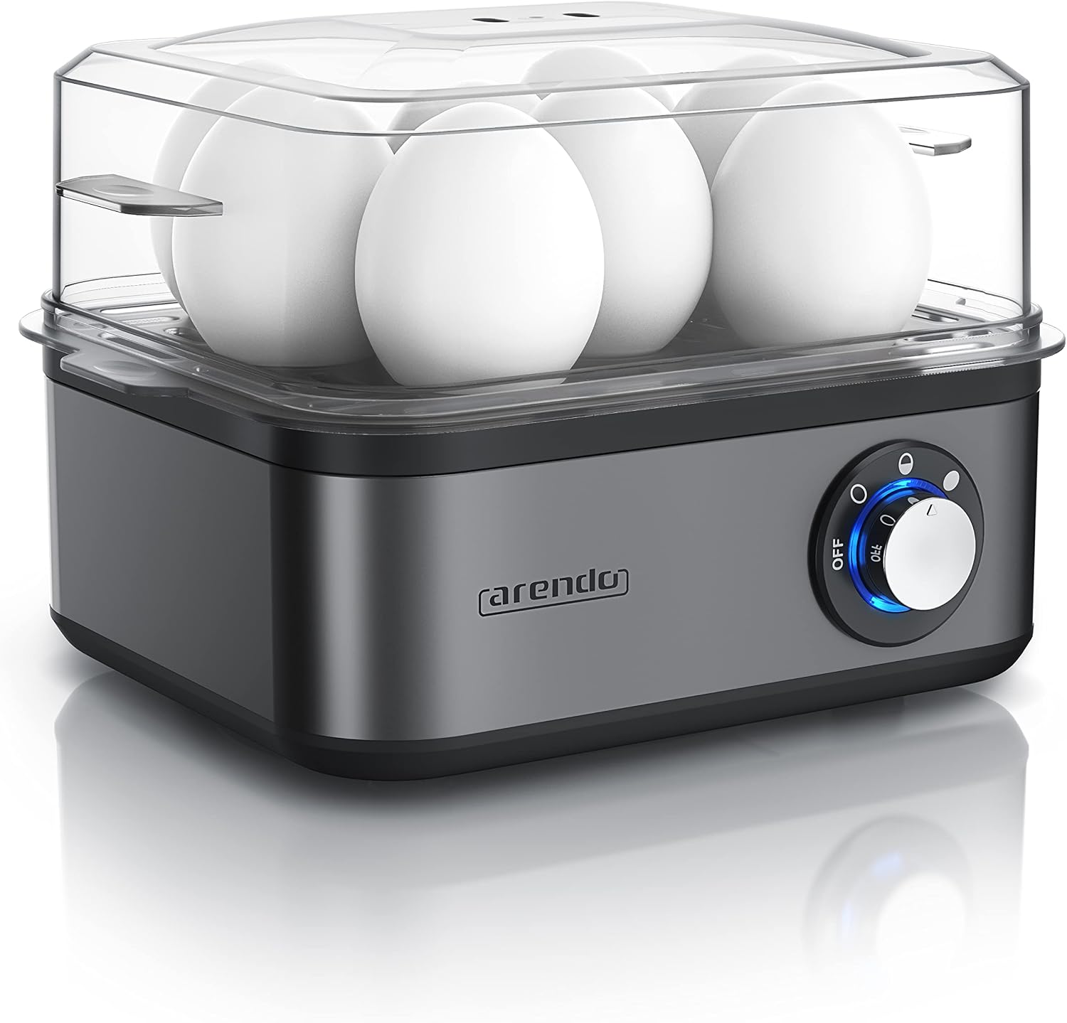 arendo - Cuociuova in Acciaio Inox da 1 a 8 Uova
