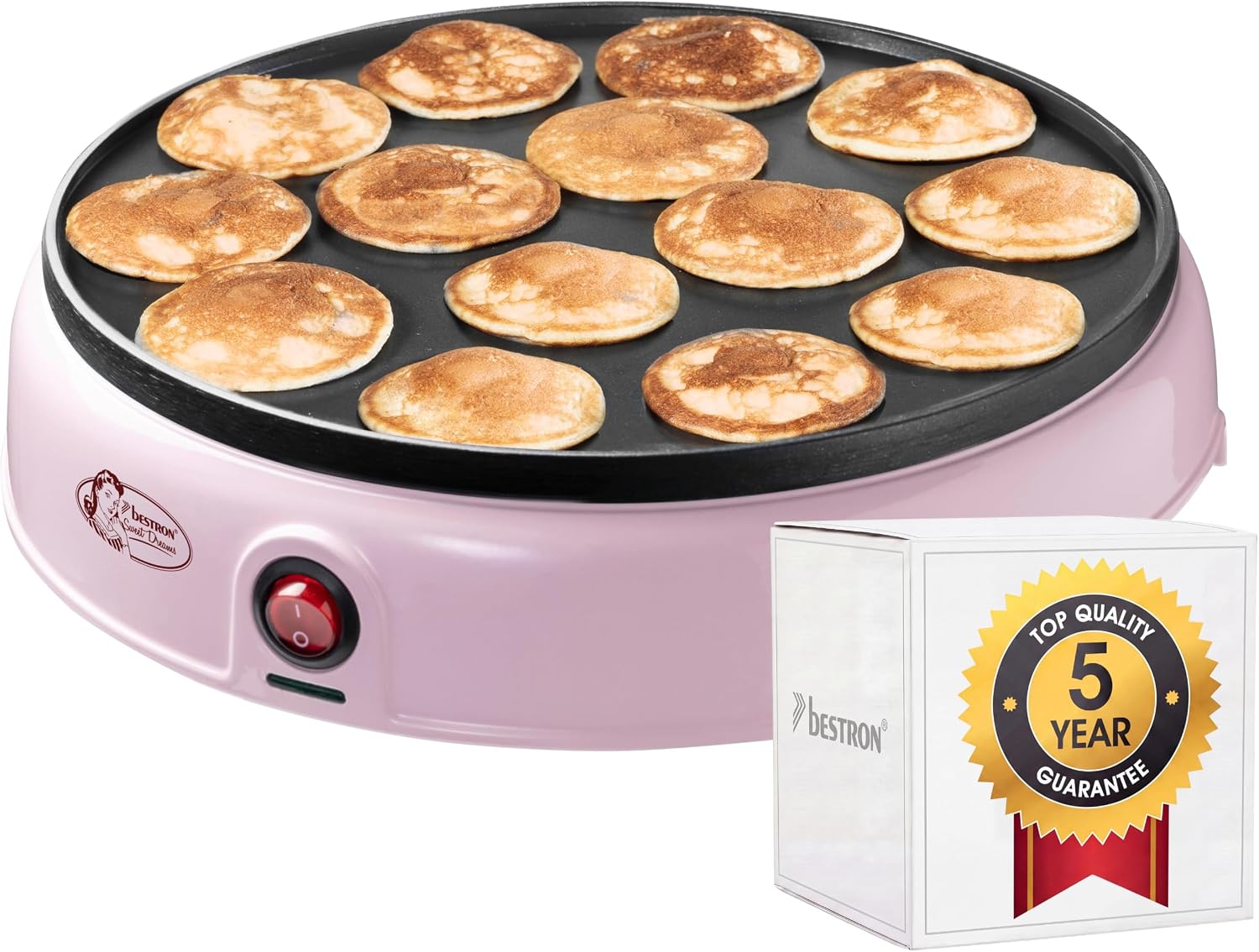 Bestron macchina per poffertjes dal design retrò