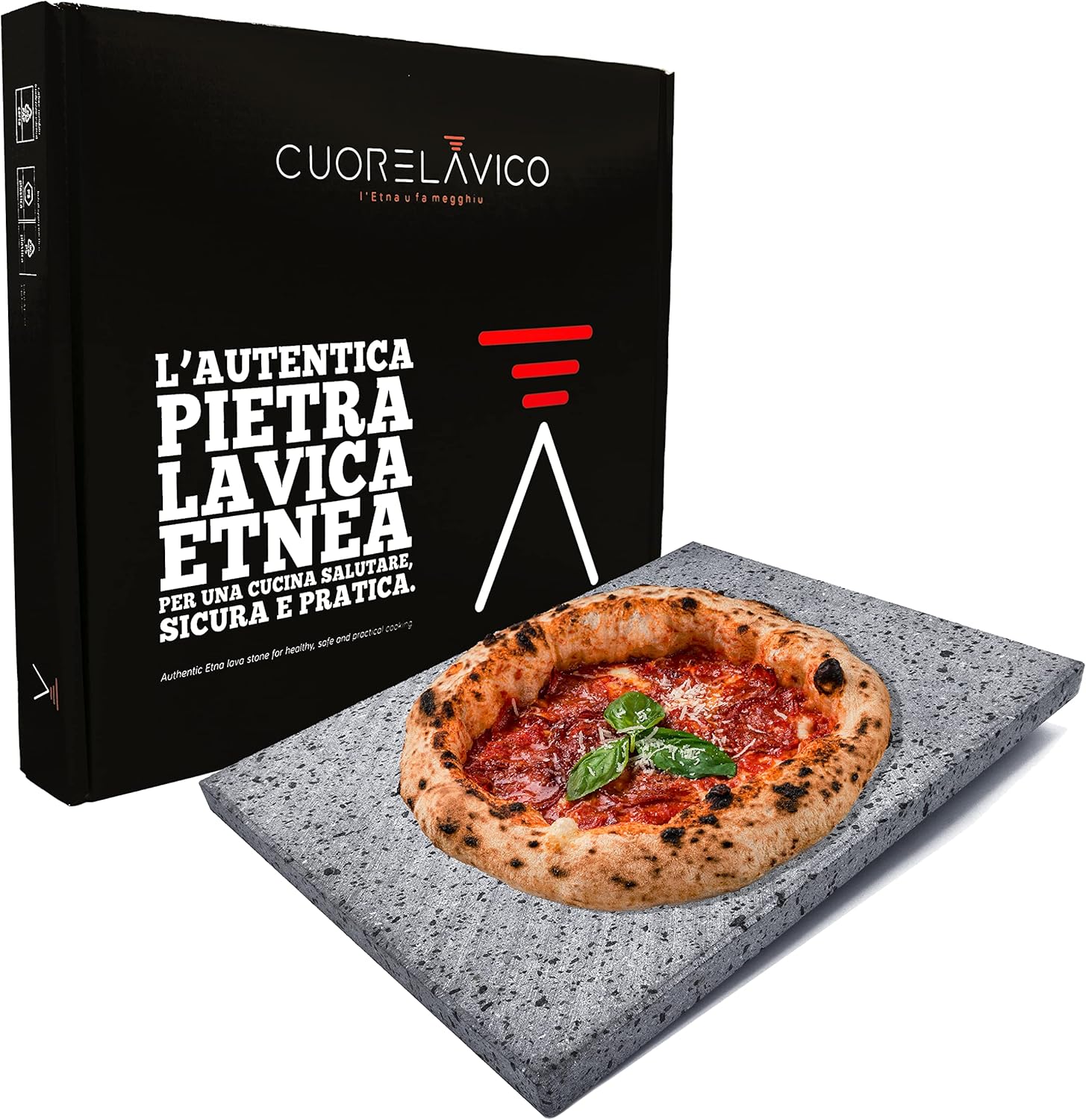 CUORE LAVICO - PIASTRA REFRATTARIA IN PIETRA LAVICA