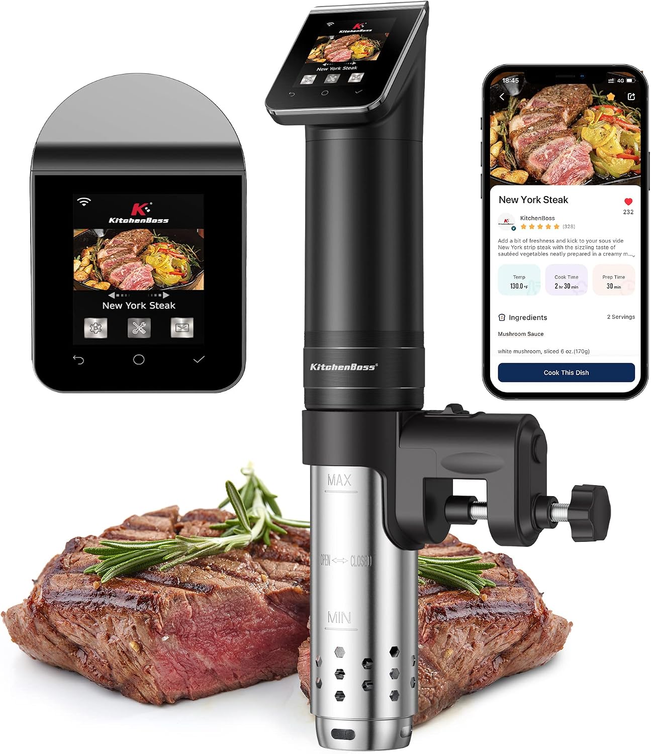 KitchenBoss Wifi Sous Vide Roner: G330 WLAN