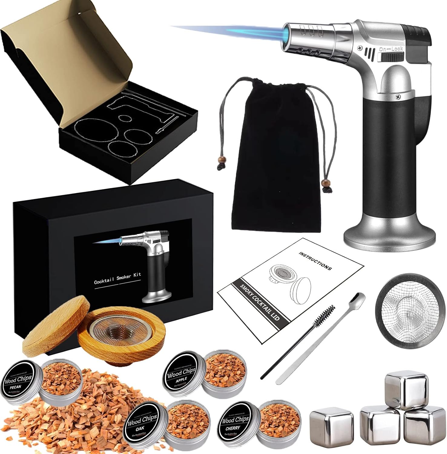 RoseFlower Kit per affumicatore da cocktail