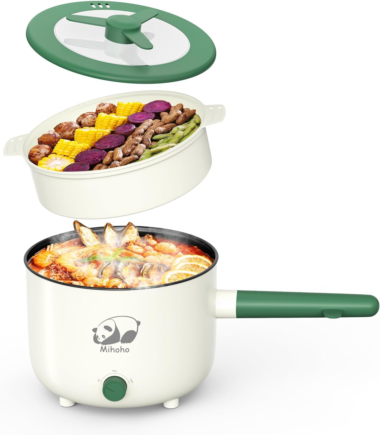 Pentola elettrica con vaporiera