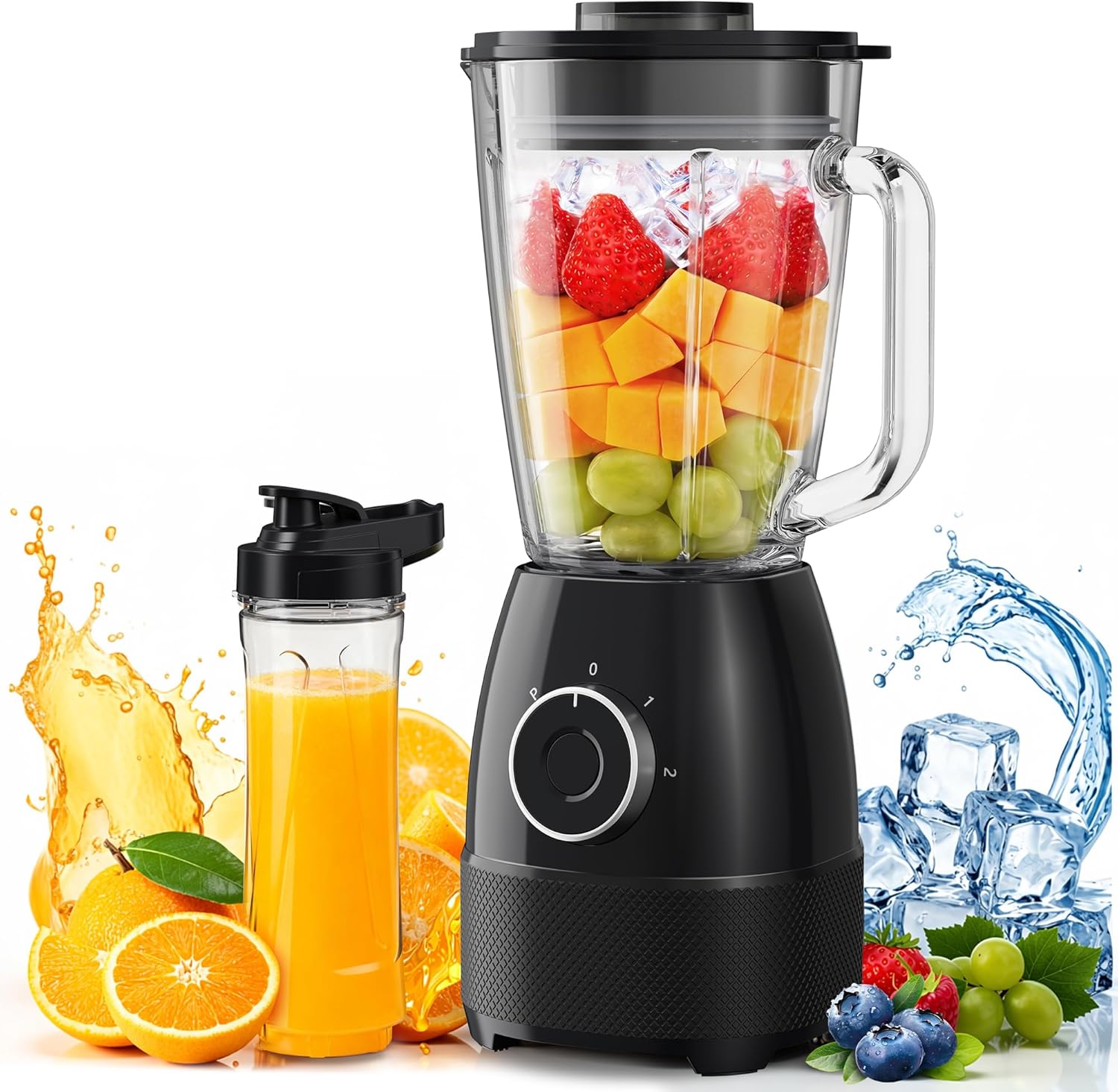 Frullatore, 1500W Elettrico Frullatore Smoothie con