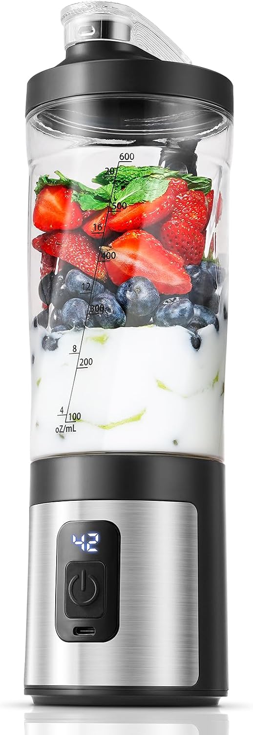 AMZCHEF Frullatore portatile da 600 ml
