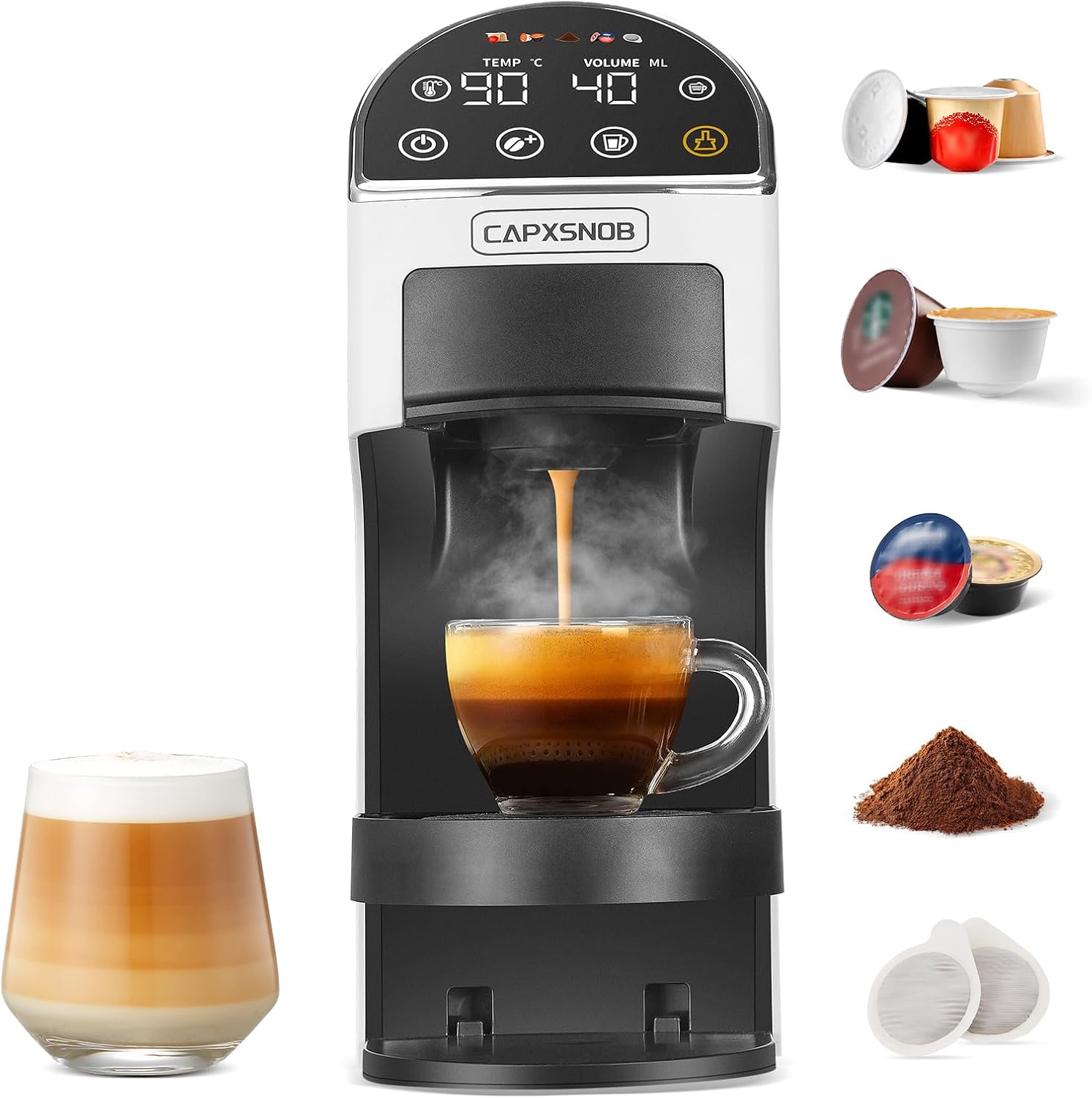 Magician2 Macchina da Caffè a Cialde e Capsule 5 in 1