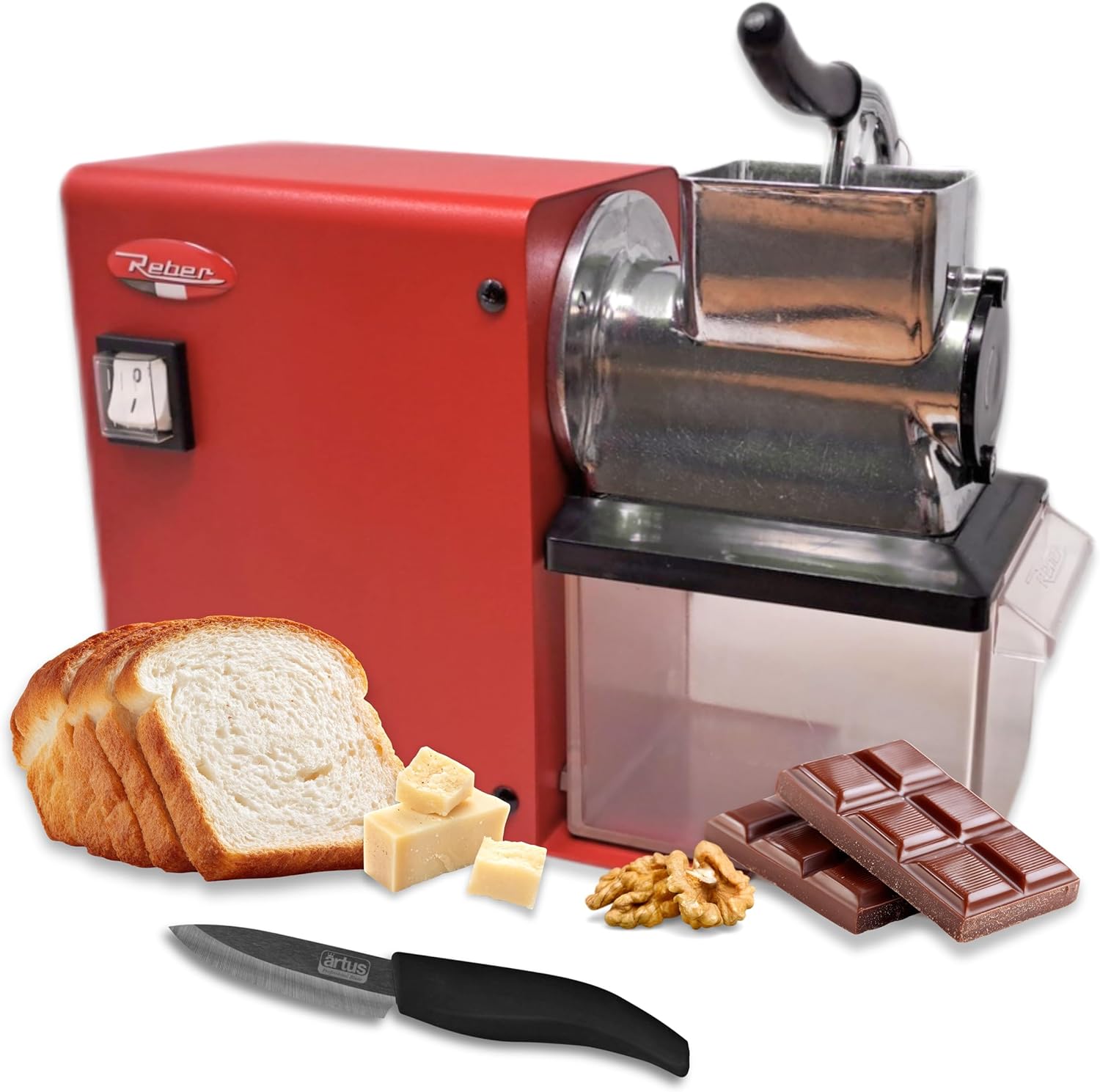Reber Grattugia Elettrica per Formaggio Semiprofessionale 200W