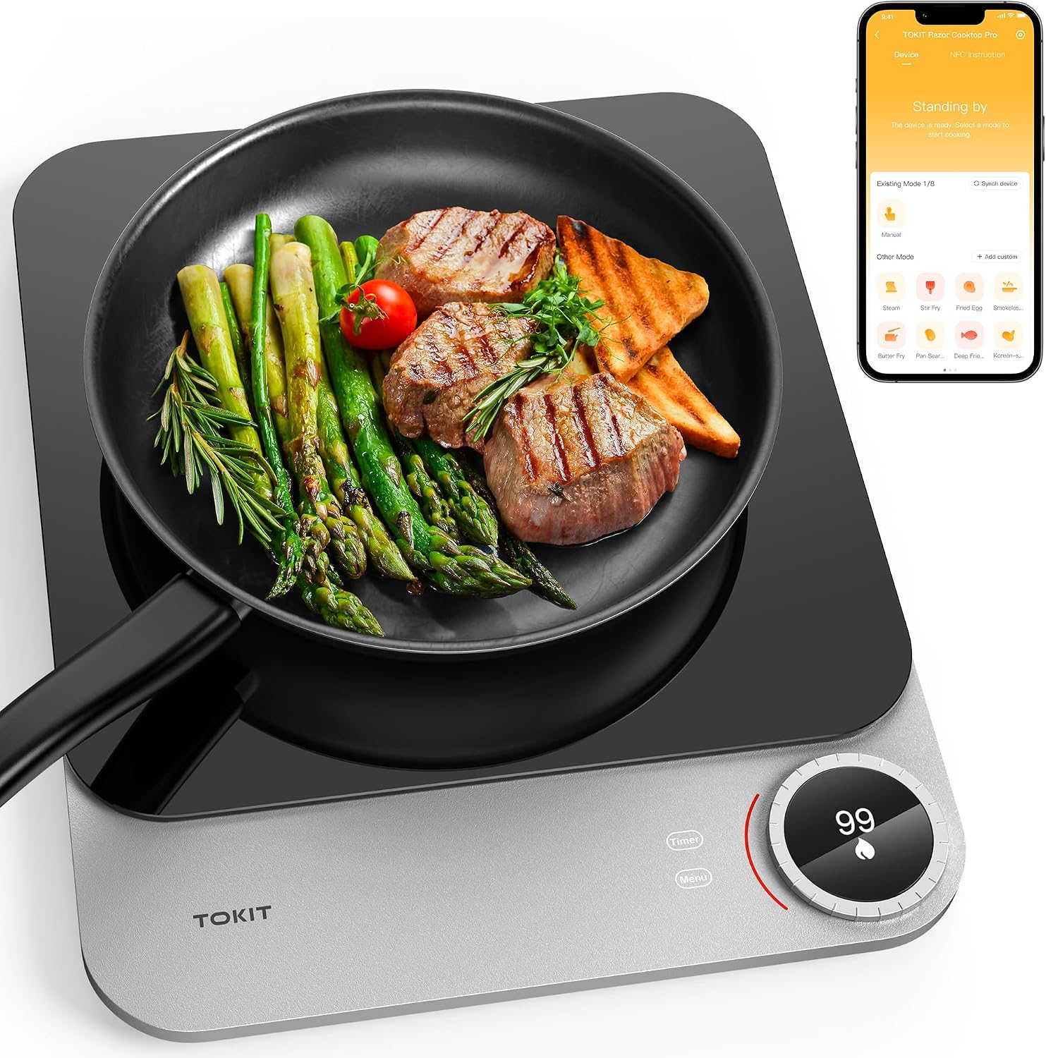 TOKIT Piano Cottura A Induzione 2100 W Con Controllo App