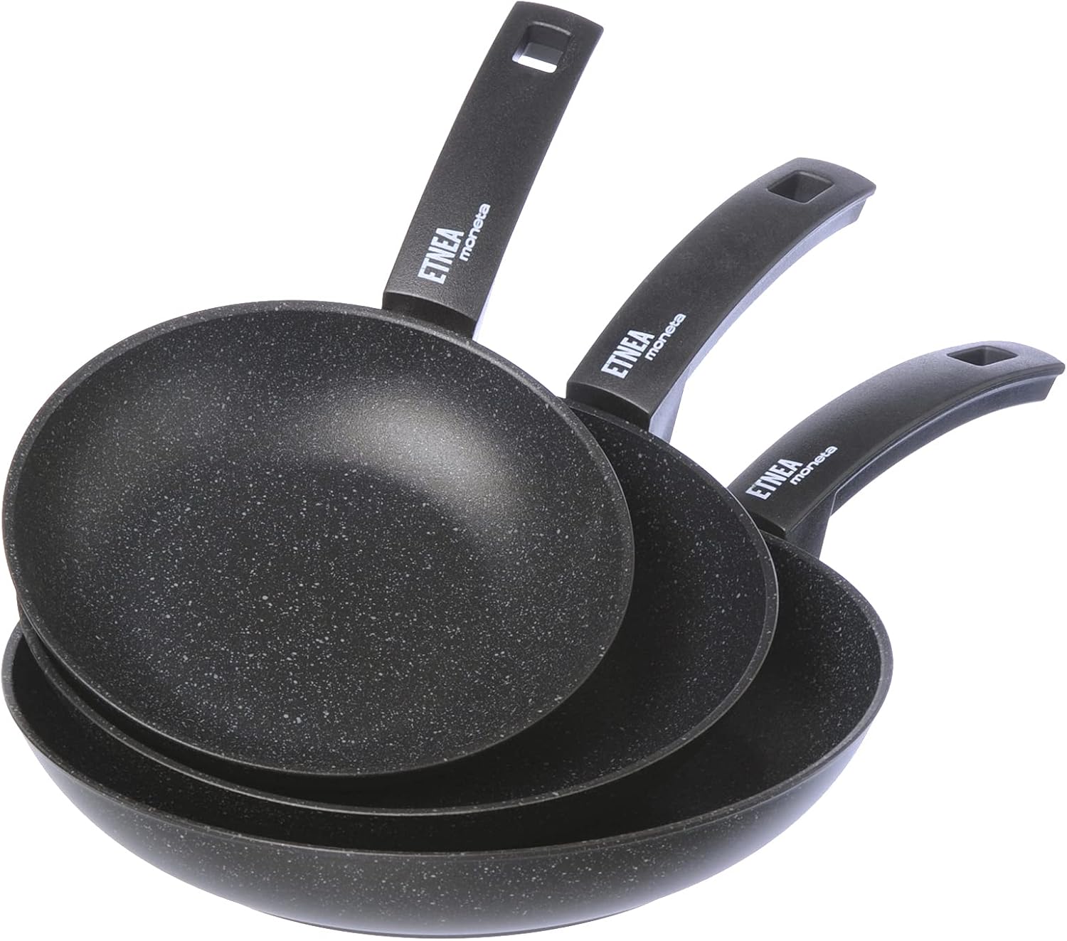SET di PADELLE 20 + 24 + 28 CM MONETA ETNEA Padelle