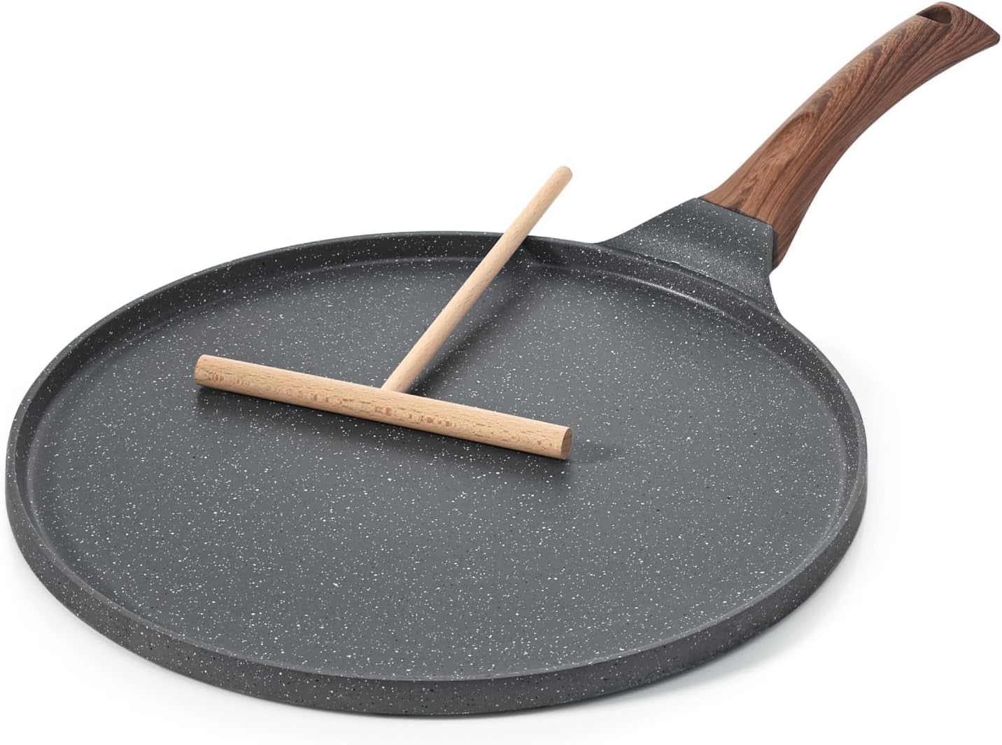 SENSARTE Padella per Crepes 26 cm con Stendi Crepes