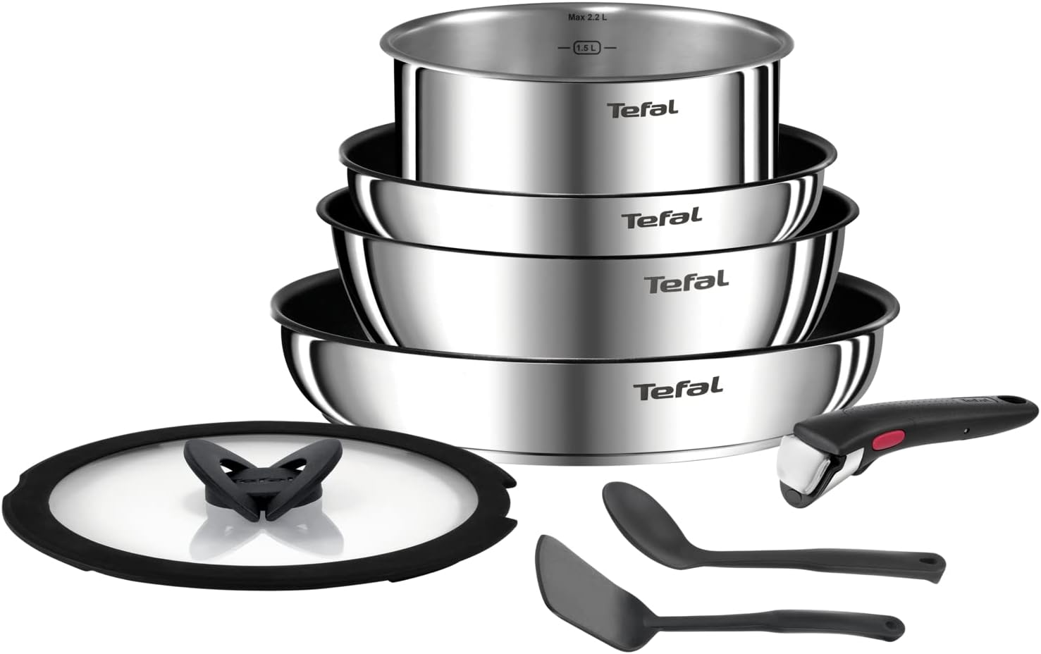 Tefal Ingenio - Set di pentole 8 padelle con Manico Rimovibile