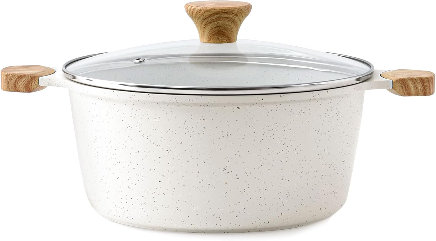 SENSARTE Pentola in ceramica antiaderente con coperchio