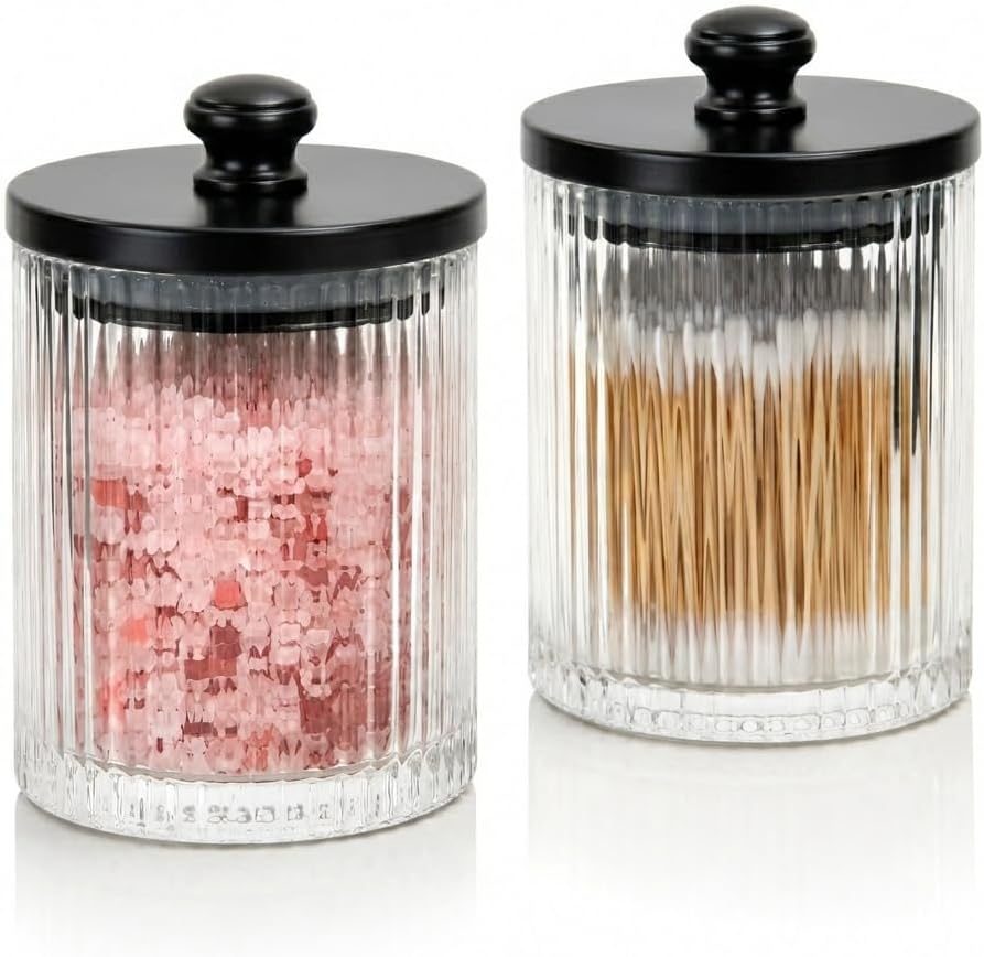 Mason & Fable Barattoli da bagno in vetro a coste