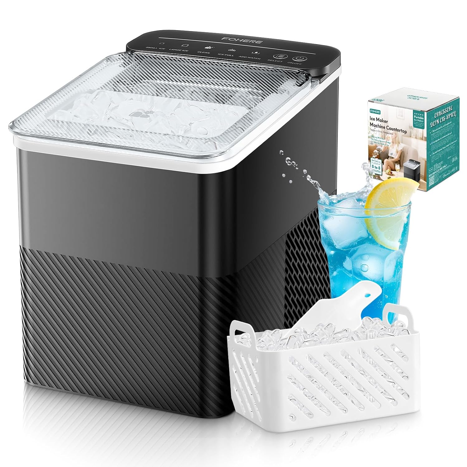 FOHERE Macchina Ghiaccio 14kg